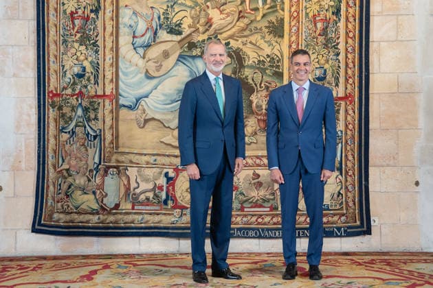 The King Meets with Pedro Sánchez in Mallorca King Felipe VI during a meeting with Prime Minister Pedro Sánchez at the Almudaina Royal Palace on July 29, 2026, in Palma de Mallorca, Balearic Islands, Spain July 29, 2026 WORKING MEETING KING ROYAL FAMILY PALMA Javier Ferná Palma de Mallorca Balearic Islands Palma de Mallorca Balearic Islands Spain  Copyright: xJavierxFernandezx 7694381
