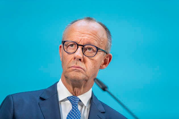Friedrich Merz EUR, Deutschland, Berlin: 29.07.2026: Bundeskanzler Friedrich Merz (CDU) während der Pressekonferenz nach der Fraktionssitzung. *** Friedrich Merz, EUR, Germany, Berlin, July 29, 2026: Federal Chancellor Friedrich Merz (CDU) during the press conference following the parliamentary group meeting