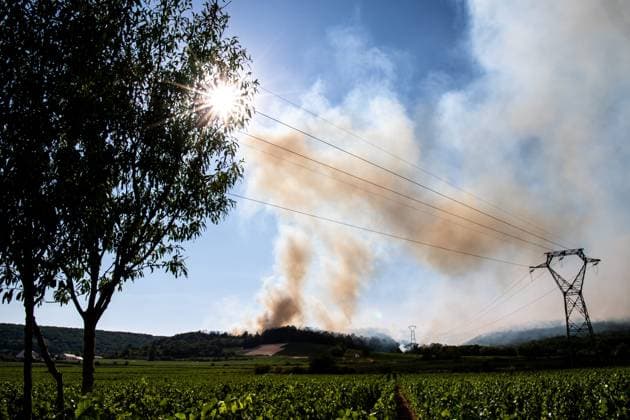 Forest Fire in Marsannay-la-Côte, July 29, 2026 PHOTOPQR LE BIEN PUBLIC Emma BUONCRISTIANI Marsannay-la-Côte July 29, 2026 Fire, forest fire in Marsannay-la-Côte, also near Couchey, on July 29, 2026 July 29, 2026 Marsannay-la-Côte, Côte-d’Or department, France Fire, forest fire in Marsannay-la-Côte Marsannay-la-Côte, Côte-d’Or, Burgundy, France  Copyright: xPHOTOPQR LExBIENxPUBLIC MAXPPPxEmmaxBUONCRISTIANIx 20260729BPU8004 20260729BPU8004