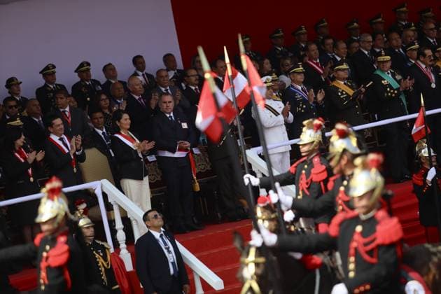 Keiko Fujimori presided over the grand civic military parade in her first official ceremony as president LIMA, PERU - JULY 29, 2026 President of Peru Keiko Fujimori arrives at the civic-military parade ceremony marking the 205th anniversary of Peru s Independence on July 29, 2026, in Lima, Peru. One day after taking office as President of the Republic, President Keiko Fujimori attended the civic-military event, where members of the Armed Forces, the National Police, and various civilian delegations took part in the parade, one of the most important official ceremonial events on Peru s national calendar. Klebher Vasquez Anadolu Lima Peru. Editorial use only. Please get in touch for any other usage.  Copyright: x2026xAnadoluxKlebherxVasquezx