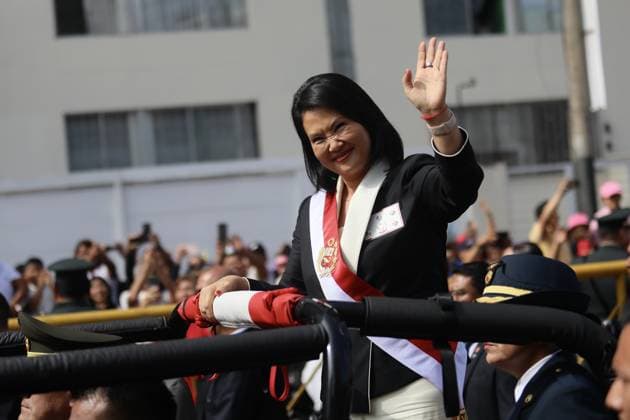 Keiko Fujimori presided over the grand civic military parade in her first official ceremony as president LIMA, PERU - JULY 29: Peruvian President Keiko Fujimori arrives at the civic-military parade marking the 205th anniversary of Peru s Independence in Lima, Peru, on July 29, 2026. One day after taking office, Fujimori attends the ceremony, where members of the Armed Forces, the National Police, and civilian delegations participate in one of the country s most important official national celebrations. Klebher Vasquez Anadolu Lima Peru. Editorial use only. Please get in touch for any other usage.  Copyright: x2026xAnadoluxKlebherxVasquezx