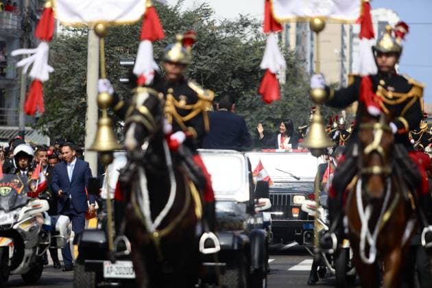 Keiko Fujimori presided over the grand civic military parade in her first official ceremony as president LIMA, PERU - JULY 29: Peruvian President Keiko Fujimori arrives at the civic-military parade marking the 205th anniversary of Peru s Independence in Lima, Peru, on July 29, 2026. One day after taking office, Fujimori attends the ceremony, where members of the Armed Forces, the National Police, and civilian delegations participate in one of the country s most important official national celebrations. Klebher Vasquez Anadolu Lima Peru. Editorial use only. Please get in touch for any other usage.  Copyright: x2026xAnadoluxKlebherxVasquezx