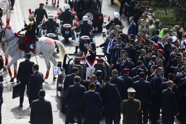 Keiko Fujimori presided over the grand civic military parade in her first official ceremony as president LIMA, PERU - JULY 29: Peruvian President Keiko Fujimori arrives at the civic-military parade marking the 205th anniversary of Peru s Independence in Lima, Peru, on July 29, 2026. One day after taking office, Fujimori attends the ceremony, where members of the Armed Forces, the National Police, and civilian delegations participate in one of the country s most important official national celebrations. Klebher Vasquez Anadolu Lima Peru. Editorial use only. Please get in touch for any other usage.  Copyright: x2026xAnadoluxKlebherxVasquezx