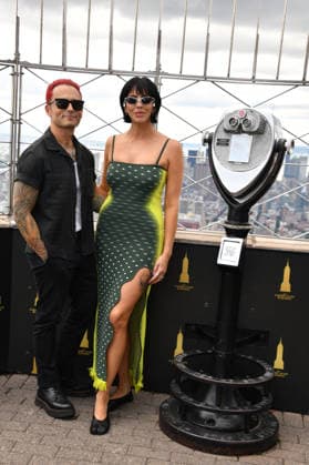 NEW YORK, NY - JULY 29: Nick Martin and Katie Maloney at The Empire State Building to promote the premiere of the new reality series House of Stassi on Freeform and Hulu in New York City on July 29, 2026. Copyright: xmpi099 MediaPunchx