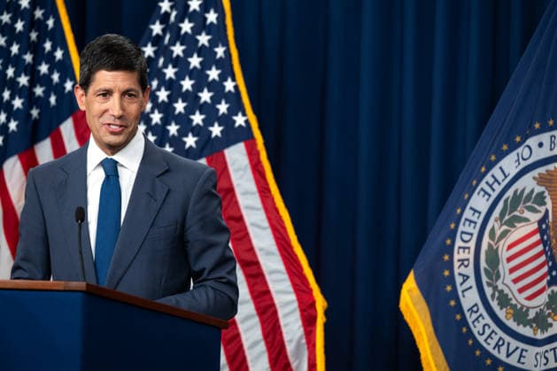 Chairman of the Federal Reserve Kevin Warsh speaks at a press conference at the Federal Reserve in Washington, DC on Wednesday, July 29, 2026. The Federal Reserve announced they will hold rates steady, but three officials dissented in a fractured vote.  WAP20260729025 ANNABELLExGORDON