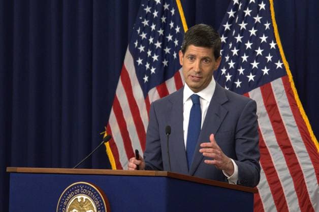 (260729) -- WASHINGTON, July 29, 2026 -- U.S. Federal Reserve Chair Kevin Warsh attends a press conference in Washington, D.C., the United States, July 29, 2026. The U.S. Federal Reserve on Wednesday kept the target range for the federal funds rate unchanged at 3.5 to 3.75 percent, as widely expected by the market. The move marks the Fed s fifth monetary policy meeting in a row with a wait-and-see stance, while expectations for an interest rate hike build up for the coming months. (Photo by Xinhua) U.S.-WASHINGTON, D.C.-FEDERAL RESERVE-INTEREST RATE UNCHANGED LixYuanqing 