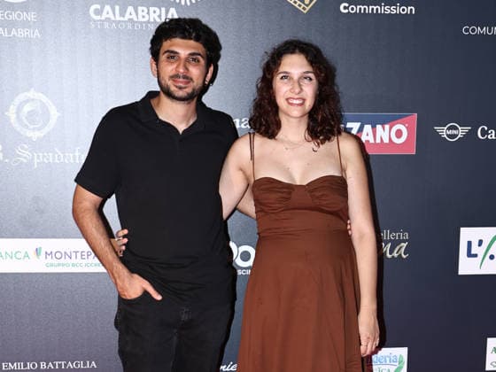 IPA87099664 - Soverato (CZ), 23rd edition of the Magna Graecia Film Festival — 5th night. Pictured: Alberto Palmiero, Gaia Nugnes  Copyright: xMarcoxProvvisionatox xMarcoxProvvisionatox 87099664
