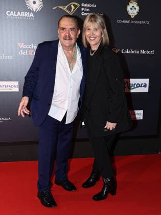 IPA87099646 - Soverato (CZ), 23rd edition of the Magna Graecia Film Festival—5th evening. Pictured: Rino Barillari with his wife Antonella  Copyright: xMarcoxProvvisionatox xMarcoxProvvisionatox 87099646