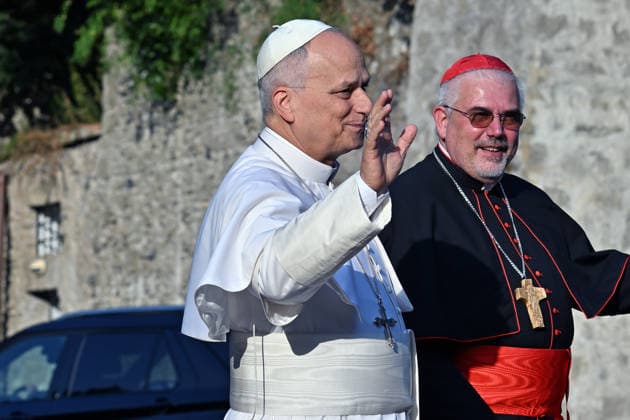 ITALY - POPE LEO XIV DURING A CONCERT IN BORGO LAUDATO SI , A 55-HECTARE EDUCATIONAL AND ENVIRONMENTAL CENTER, AT CASTEL GANDOLFO - 2026 7 29 Italy, Castel Gandolfo , Vatican, 2026 7 29 Pope Leo XIV during a concert in Borgo Laudato Si, a 55-hectare educational and environmental center, at Castel Gandolfo . EDITORIAL USE ONLY - NO BOOKS Copyright: xALESSIAxGIULIANIx