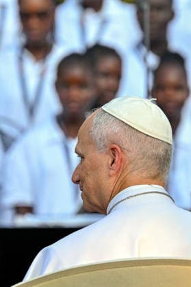 ITALY - POPE LEO XIV DURING A CONCERT IN BORGO LAUDATO SI , A 55-HECTARE EDUCATIONAL AND ENVIRONMENTAL CENTER, AT CASTEL GANDOLFO - 2026 7 29 Italy, Castel Gandolfo , Vatican, 2026 7 29 Pope Leo XIV during a concert in Borgo Laudato Si, a 55-hectare educational and environmental center, at Castel Gandolfo . EDITORIAL USE ONLY - NO BOOKS Copyright: xALESSIAxGIULIANIx