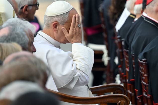 ITALY - POPE LEO XIV DURING A CONCERT IN BORGO LAUDATO SI , A 55-HECTARE EDUCATIONAL AND ENVIRONMENTAL CENTER, AT CASTEL GANDOLFO - 2026 7 29 Italy, Castel Gandolfo , Vatican, 2026 7 29 Pope Leo XIV during a concert in Borgo Laudato Si, a 55-hectare educational and environmental center, at Castel Gandolfo . EDITORIAL USE ONLY - NO BOOKS Copyright: xALESSIAxGIULIANIx