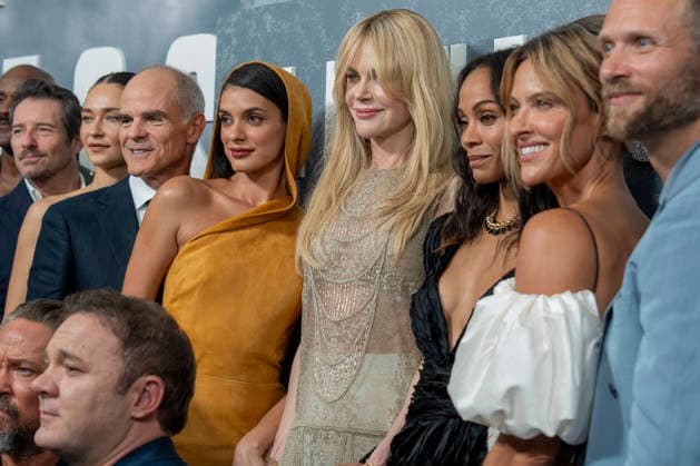 American actress Nicole Kidman (C) poses alongside the cast of the series Lioness on the red carpet during the Season 3 premiere in New York, United States, 29 July 2026. Premiere of ‘Lioness’ in New York !ACHTUNG: NUR REDAKTIONELLE NUTZUNG!  Copyright: xAngelxColmenaresx AME4548 20260730-55021027004_1