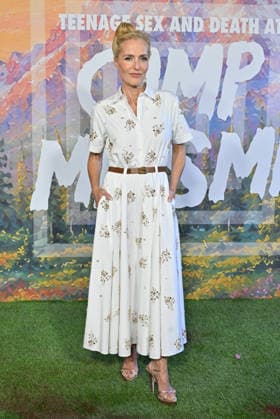˜Teenage Sex and Death at Camp Miasma™ Premiere Gillian Anderson arriving to the Teenage Sex and Death at Camp Miasma premiere held at the Directors Guild Theatre on July 29, 2026 in Los Angeles, CA. Los Angeles Directors Guild Theatre California USA Copyright: xLisaxOConnorx xAFF-USA.comx