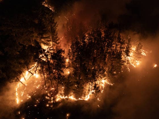 Firefighting efforts continue against forest fire in Antalya ANTALYA, TURKIYE - JULY 30: An aerial view shows firefighting teams continue aerial and ground operations to contain a forest fire that spread due to strong winds in the Alanya district of Antalya, Turkiye, on July 30, 2026. Serhat Cetinkaya Anadolu Antalya Turkey. Editorial use only. Please get in touch for any other usage.  Copyright: x2026xAnadoluxSerhatxCetinkayax