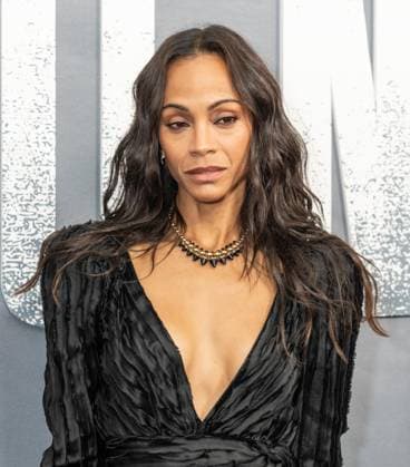 July 29, 2026, Bronx, New York, USA: Zoe Saldana wearing dress by Balmain attends Vanity Fair hosted screening of Paramount+ Original Third Season of Lioness at SVA theatre in New York, NY on July 29, 2026. Bronx USA  - ZUMAr339 20260729_znp_r339_083 Copyright: xLevxRadinx