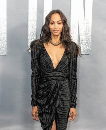 July 29, 2026, Bronx, New York, USA: Zoe Saldana wearing dress by Balmain attends Vanity Fair hosted screening of Paramount+ Original Third Season of Lioness at SVA theatre in New York, NY on July 29, 2026. Bronx USA  - ZUMAr339 20260729_znp_r339_086 Copyright: xLevxRadinx