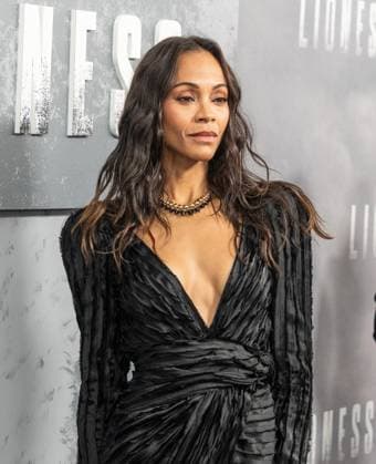 July 29, 2026, Bronx, New York, USA: Zoe Saldana wearing dress by Balmain attends Vanity Fair hosted screening of Paramount+ Original Third Season of Lioness at SVA theatre in New York, NY on July 29, 2026. Bronx USA  - ZUMAr339 20260729_znp_r339_091 Copyright: xLevxRadinx
