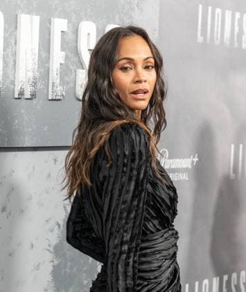 July 29, 2026, Bronx, New York, USA: Zoe Saldana wearing dress by Balmain attends Vanity Fair hosted screening of Paramount+ Original Third Season of Lioness at SVA theatre in New York, NY on July 29, 2026. Bronx USA  - ZUMAr339 20260729_znp_r339_092 Copyright: xLevxRadinx