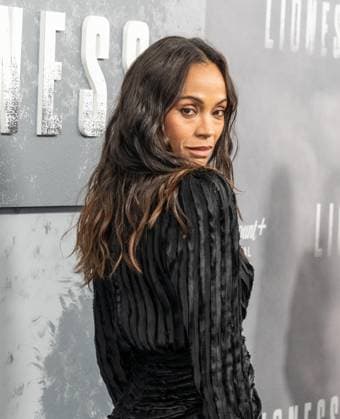 July 29, 2026, Bronx, New York, USA: Zoe Saldana wearing dress by Balmain attends Vanity Fair hosted screening of Paramount+ Original Third Season of Lioness at SVA theatre in New York, NY on July 29, 2026. Bronx USA  - ZUMAr339 20260729_znp_r339_094 Copyright: xLevxRadinx