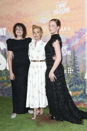 Jane Schoenbrun, Gillian Anderson, Hannah Einbinder at arrivals for TEENAGE SEX AND DEATH AT CAMP MIASMA Premiere, Directors Guild of America DGA Theater Complex, Los Angeles, CA, July 29, 2026. Photo By: Elizabeth Goodenough Everett Collection TEENAGE SEX AND DEATH AT CAMP MIASMA Premiere PUBLICATIONXNOTxINxCANxCHNxFRAxITAxJPNxNORxPOLxRUSxESPxUKxUSA