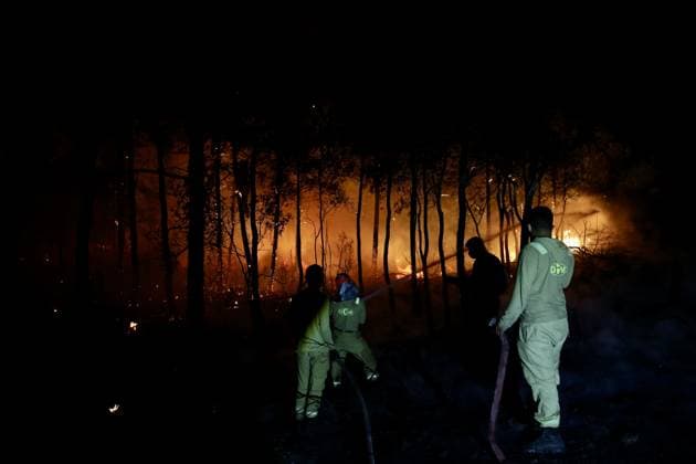 Forest fire breaks out in Mugla s Fethiye MUGLA, TURKIYE - JULY 30: Firefighting teams respond to a forest fire in the Fethiye district of Mugla, Turkiye, on July 30, 2026. Strong winds in the area caused the flames to spread rapidly as efforts to contain the blaze continued. Ali Riza Akkir Anadolu Mugla Turkey. Editorial use only. Please get in touch for any other usage.  Copyright: x2026xAnadoluxAlixRizaxAkkirx
