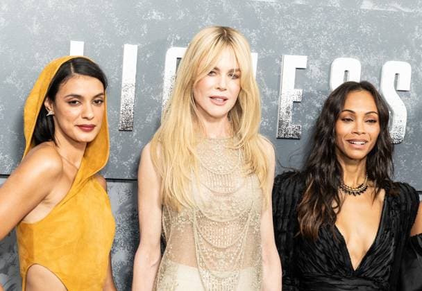 July 29, 2026, Bronx, New York, USA: Laysla De Oliveira, Nicole Kidman, Zoe Saldana attend Vanity Fair hosted screening of Paramount+ Original Third Season of Lioness at SVA theatre in New York, NY on July 29, 2026. Bronx USA  - ZUMAr339 20260729_znp_r339_125 Copyright: xLevxRadinx