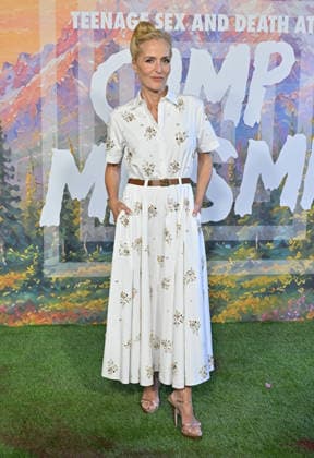 ˜Teenage Sex and Death at Camp Miasma™ Premiere Gillian Anderson arriving to the Teenage Sex and Death at Camp Miasma premiere held at the Directors Guild Theatre on July 29, 2026 in Los Angeles, CA. Los Angeles Directors Guild Theatre California USA Copyright: xLisaxOConnorx xAFF-USA.comx