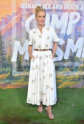 ˜Teenage Sex and Death at Camp Miasma™ Premiere Gillian Anderson arriving to the Teenage Sex and Death at Camp Miasma premiere held at the Directors Guild Theatre on July 29, 2026 in Los Angeles, CA. Los Angeles Directors Guild Theatre California USA Copyright: xLisaxOConnorx xAFF-USA.comx
