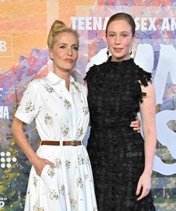 ˜Teenage Sex and Death at Camp Miasma™ Premiere Gillian Anderson and Hannah Einbinder arriving to the Teenage Sex and Death at Camp Miasma premiere held at the Directors Guild Theatre on July 29, 2026 in Los Angeles, CA. Los Angeles Directors Guild Theatre California USA Copyright: xLisaxOConnorx xAFF-USA.comx
