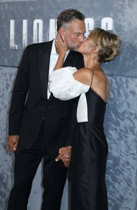 July 29, 2026, New York, New York, USA: Former Canadian ice hockey player producer DAVID LEMANOWICZ and his wife actor JILL WAGNER seen at Paramount Plus Original Series Lioness Season 3 arrivals held at SVA Theater. New York USA  - ZUMAk03_ 20260729_zaf_k03_028 Copyright: xNancyxKaszermanx