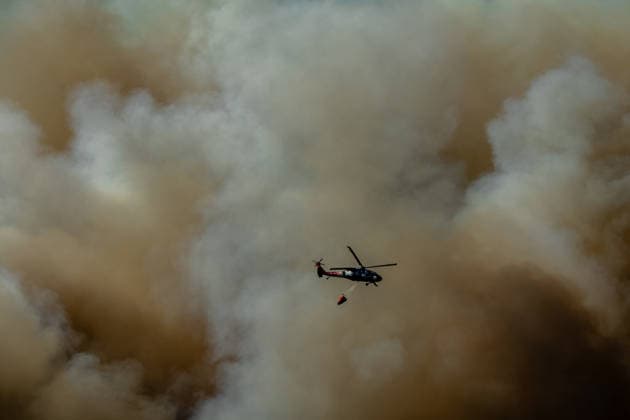 Wildfire Threatens Village Of Camps-la-Source France, Camps-la-Source, July 29, 2026 Several wildfires are affecting the southern part of Brignoles and threatening the village of Camps-la-Source, while the neighborhoods of Pelicon and Tombarel are subject to an evacuation order issued by the Var Prefecture to the Brignoles Exhibition Hall in Camps-la-Source, France, on July 29, 2026. Photo by Laurent Coust ABACAPRESS.COM Camps-la-Source France  Copyright: xCoustxLaurent ABACAx