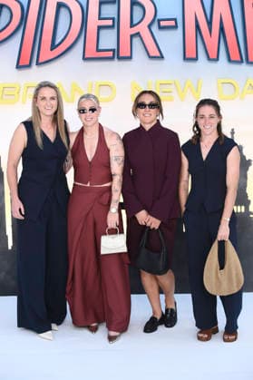 Steph Williams, Bethany England, Lucy Bronze und Ona Batllebei der Premiere des Kinofilms Spider-Man: Brand New Day im Cineworld Leicester Square. London, 29.07.2026 *** Steph Williams, Bethany England, Lucy Bronze, and Ona Batlle at the premiere of the movie *Spider-Man: Brand New Day* at Cineworld Leicester Square in London, July 29, 2026 Foto:xS.xVasx xFuturexImagex spiderman_london_6808