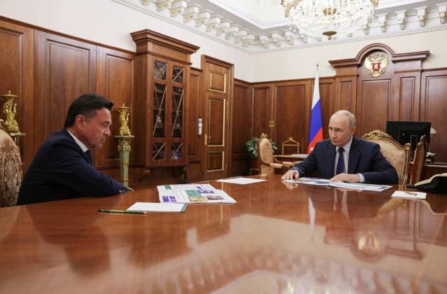 Russia Putin 9213965 30.07.2026 Russian President Vladimir Putin meets with Moscow Region Governor Andrei Vorobyov at the Kremlin in Moscow, Russia. Alexander Kazakov Sputnik Moscow Russia  Copyright: xAlexanderxKazakovx
