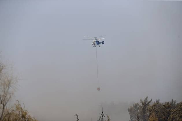 Firefighters battle wildfire in Mugla from air and ground MUGLA, TURKIYE - JULY 30 : Fire extinguishing efforts continue both from the air and land to contain a wildfire in the Seydikemer district of Mugla, Turkiye on July 30, 202 Ali Riza Akkir Anadolu Mugla Turkey. Editorial use only. Please get in touch for any other usage.  Copyright: x2026xAnadoluxAlixRizaxAkkirx