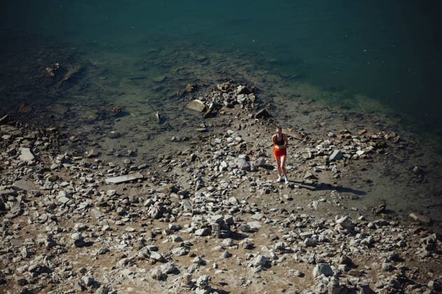 Rived Danube reaches historic record low levels in Budapest BUDAPEST, HUNGARY - JULY 30: A view of the Danube River as it reaches historic record-low water levels in Budapest, Hungary, on July 30, 2026. Following weeks of extreme heat and prolonged drought, the receding river has exposed large sections of the riverbed, rocks and sandbars along the capital s waterfront. The unusually low water levels have disrupted river navigation and highlighted the impact of persistent dry weather across Central Europe. Robert Nemeti Anadolu Budapest Hungary. Editorial use only. Please get in touch for any other usage.  Copyright: x2026xAnadoluxRobertxNemetix