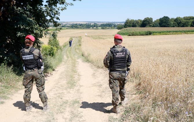 Russian missile crashed in eastern Poland Photo: Wojciech Olkusnik East News Members of Military Police are seen at the site of a crater in a field left by an unidentified object that is believed to be a Russian missile near the village of Tarnawa Kolonia on July 30, 2026 in eastern Poland. EN_01681810_0017 