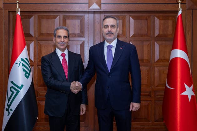 Turkish Foreign Minister Hakan Fidan ANKARA, TURKIYE - JULY 30: Turkish Foreign Minister Hakan Fidan (R) meets with Iraqi Supreme Judicial Council President Faiq Zidan in Ankara, Turkiye, on July 30, 2026. Mustafa Hatipoglu Anadolu Ankara Turkey. Editorial use only. Please get in touch for any other usage.  Copyright: x2026xAnadoluxMustafaxHatipoglux