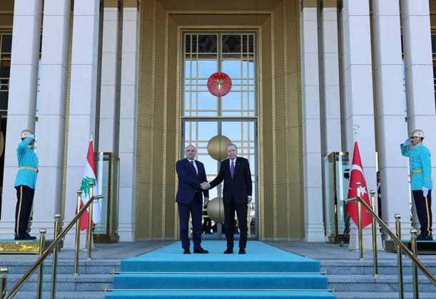 Turkish President Recep Tayyip Erdogan ANKARA, TURKIYE - JULY 30: (----EDITORIAL USE ONLY - MANDATORY CREDIT - TURKISH PRESIDENCY MURAT CETINMUHURDAR HANDOUT - NO MARKETING NO ADVERTISING CAMPAIGNS - DISTRIBUTED AS A SERVICE TO CLIENTS----) Turkish President Recep Tayyip Erdogan (R) welcomes Lebanese President Joseph Aoun (L) with an official ceremony at the Presidential Complex during Aoun s official visit in Ankara, Turkiye, on July 30, 2026. Turkish Presidency Murat Cetinmuhurdar Handout Anadolu Ankara Turkey. Editorial use only. Please get in touch for any other usage.  Copyright: x2026xAnadoluxTurkishxPresidencyx xMuratxCetinmuhurdarx xHandoutx