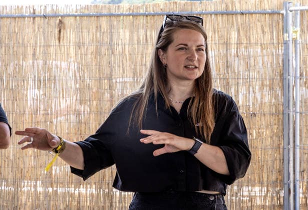 Drum&bass festival Let It Roll 2026 director Mina Havlatova speaks to media, as the festival starts at Lake Most in Most, Czech Republic, on July 30, 2026, and run to August 1st. (CTKxPhoto VojtechxHajek) CTKPhotoP2026073006461  CTKPhotoP2026073006461