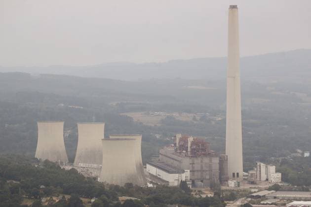 Demolition of the cooling towers at Endesa’s former thermal power plant in As Pontes, A Coruna Demolition of the cooling towers at Endesa’s former thermal power plant, as of July 30, 2026, in As Pontes, A Coruna, Galicia, Spain. The cooling towers of Endesa’s former thermal power plant—99 meters tall and 84 meters in diameter at the base—were demolished via a controlled blast. The operation is part of the plant’s decommissioning process, which began in 2024 following the permanent closure of the coal-fired power plant and authorization from the Ministry for Ecological Transition. JULY 30, 2026 As Pontes, A Coruna, Galicia As Pontes, A Coruna, Galicia, Spain  Copyright: xCarlosxCastrox 7695784