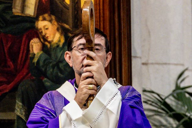 Mass for the eternal rest of those who died in the earthquake in Venezuela Archbishop José Cobo of Madrid during the Mass for the eternal rest of those who died in the earthquake in Venezuela and for the recovery of the injured, at the Cathedral of Santa María la Real de la Almudena, on July 30, 2026, in Madrid, Spain. The Almudena Cathedral hosted a Mass in memory of the victims of the earthquakes that struck Venezuela on June 24, 2026, presided over by Cardinal José Cobo. The two earthquakes, with magnitudes of 7.2 and 7.5, have caused nearly 5,000 deaths, more than 16,000 injuries, and left tens of thousands of people missing and homeless, with severe damage to homes and infrastructure. Spain  Copyright: xRicardoxRubiox 7695930