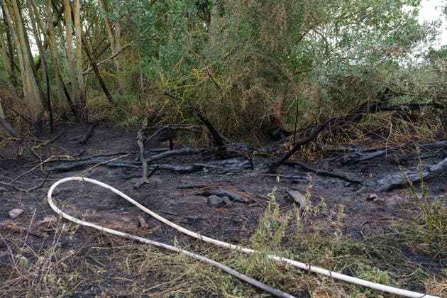 Feld zwischen Wolfhagen und Ehringen brennt lichterloh Windkraftbaustelle mit Materiallager betroffen Rund 30 Feuerwehren aus zwei Landkreisen löschen bis in den Abend Starker Wind und knapp 40 Grad treiben die Flammen an Am 30.07.2026 brannte ein Feld zwischen Wolfhagen und Ehringen im Landkreis Waldeck-Frankenberg, auf dem sich die Baustelle einer Windkraftanlage befand. Die Flammen erfassten das Materiallager der Baustelle, rund 30 Feuerwehren aus zwei Landkreisen bekämpften den Flächen- und Waldbrand bis in den Abend. Betroffen war eine Fläche von 40.000 Quadratmetern; starker Wind und Temperaturen von rund 40 Grad begünstigten die Ausbreitung. Laut einem Polizeisprecher war möglicherweise ein technischer Defekt an ein