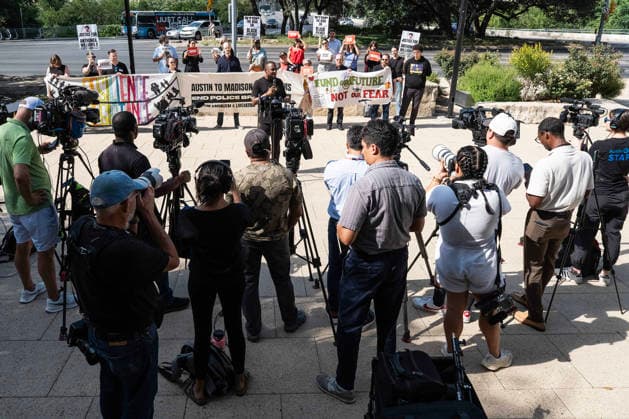 News 2026: Press Conference Anthoneil Williams II JUL 30 July 30, 2026: Chas Moore community leader joins together for a Press Conference at Austin City Hall for a shooting Friday morning July 24, mutiple officers with the Austin Police Department killed a Black, unarmed 17-year-old on a playground in Northwest Austin. Austin Police Department Chief Lisa Davis reported to media that she believes this was a Ã’Suicide by copO attempt. The child called 911 and reported a young man brandishing a weapon in the area. The only thing he carried was a water bottle. Austin, Texas. Mario Cantu CSM(Credit Image: Mario Cantu Cal Sport Media) Austin Texas United States of America EDITORIAL USE ONLY Copyright: xx ZUMA-20260730_faf_c04_003.jpg MarioxCantux 1080560109st