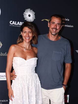 IPA87125693 - Soverato (CZ), Magna Graecia Film Festival - Day 6. Pictured: Giulia Bevilacqua with her husband Nicola Capodanno  Copyright: xMarcoxProvvisionatox xMarcoxProvvisionatox 87125693
