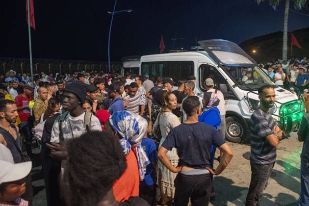 More than 800 irregular migrants intercepted while attempting to swim from Morocco to Spain s North African coast CASTILLEJOS, MOROCCO - JULY 31: Moroccan security forces take security measures around the border crossing after authorities intercept more than 800 irregular migrants attempting to swim from the coast of Castillejos, Morocco, to the Spanish North African enclave of Ceuta on July 31, 2026. Some migrants who reach Spanish territory are deported and returned to Morocco. Abu Adem Muhammed Anadolu Castillejos Morocco. Editorial use only. Please get in touch for any other usage.  Copyright: x2026xAnadoluxAbuxAdemxMuhammedx