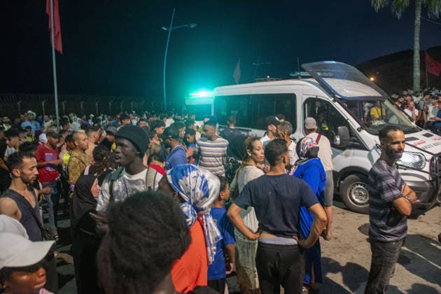 More than 800 irregular migrants intercepted while attempting to swim from Morocco to Spain s North African coast CASTILLEJOS, MOROCCO - JULY 31: Moroccan security forces take security measures around the border crossing after authorities intercept more than 800 irregular migrants attempting to swim from the coast of Castillejos, Morocco, to the Spanish North African enclave of Ceuta on July 31, 2026. Some migrants who reach Spanish territory are deported and returned to Morocco. Abu Adem Muhammed Anadolu Castillejos Morocco. Editorial use only. Please get in touch for any other usage.  Copyright: x2026xAnadoluxAbuxAdemxMuhammedx