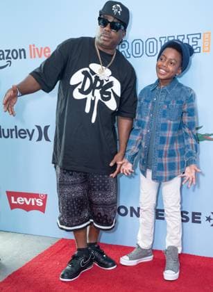 July 30, 2026, Bronx, New York, USA: Das Dillinger and son Zylen Arnaud attend Amazon Back-To-School Kids Fashion Show presented by Rookie Kids at Iron 23 in New York, NY on July 30, 2026. Kids showcased clothes and shoes by Converse, Nike, Levi s, Lacoste and Hurley. Bronx USA  - ZUMAr339 20260730_znp_r339_010 Copyright: xLevxRadinx