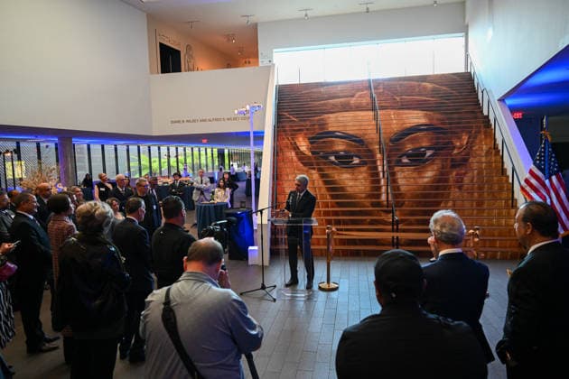 San Francisco Mayor Daniel Lurie welcomes Egyptian Minister Sherif Fathi Attia SAN FRANCISCO, CA - JULY 30: Sherif Fathi Attia Minister of Tourism and Antiquities of Egypt speaks during the Treasures of the Pharaohs Exhibition opening event at the de Young Museum in San Francisco, California, United States on July 30, 2026. Tayfun Coskun Anadolu California United States. Editorial use only. Please get in touch for any other usage.  Copyright: x2026xAnadoluxTayfunxCoskunx