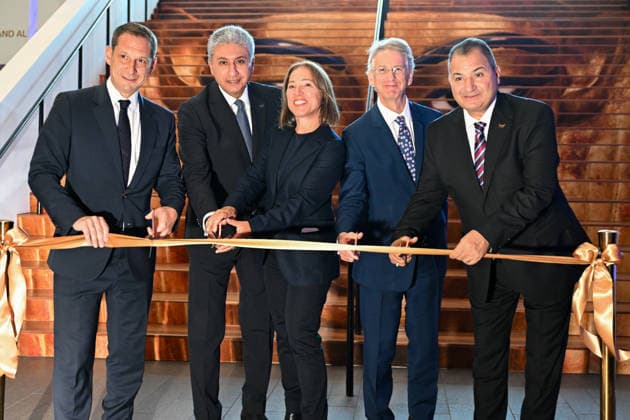 San Francisco Mayor Daniel Lurie welcomes Egyptian Minister Sherif Fathi Attia SAN FRANCISCO, CA - JULY 30: Mayor Daniel Lurie (left), Egyptian Minister Sherif Fathi Attia of Tourism and Antiquities (second left) and officials cut ribbon during the Treasures of the Pharaohs Exhibition opening event at the de Young Museum in San Francisco, California, United States on July 30, 2026. Tayfun Coskun Anadolu California United States. Editorial use only. Please get in touch for any other usage.  Copyright: x2026xAnadoluxTayfunxCoskunx