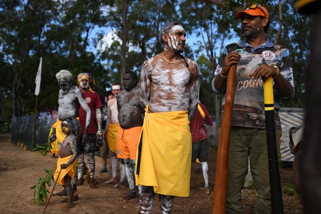 GARMA FESTIVAL, during the 26th annual Garma Festival in Gulkula, Northern Territory, Friday, July 31, 2026. The Garma Festival takes place on the remote northeast Arnhem Land, celebrating Yolngu culture and customs in a four-day event hosted by the Yothu Yindi Foundation. ( NO ARCHIVING Gulkula Ceremonial Site Northern Territory Australia  Copyright: xJamesxRossx 20260731110973406550